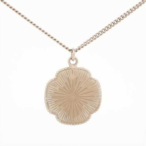 CHANEL B15B 2015 Four-leaf COCO Mark Necklace Silver WS16349