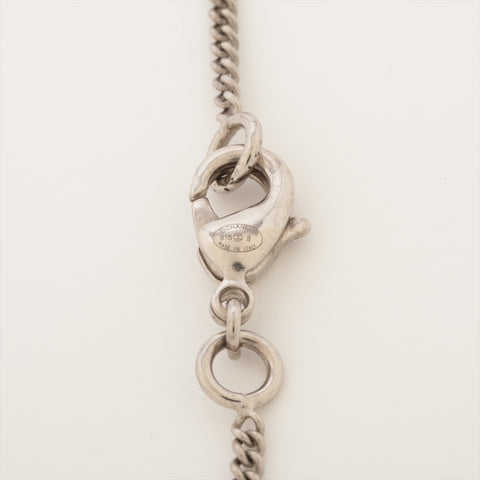 CHANEL B15B 2015 Four-leaf COCO Mark Necklace Silver WS16349