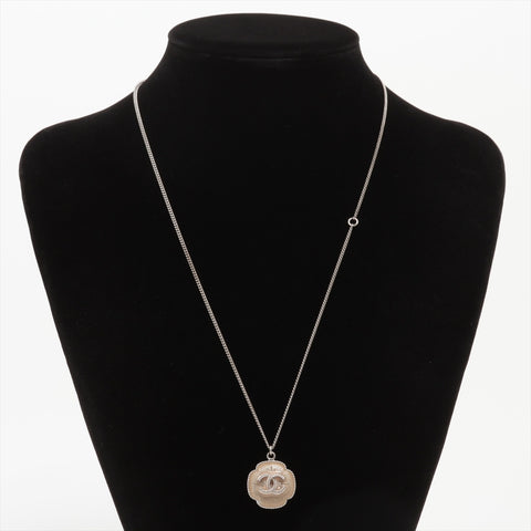 CHANEL B15B 2015 Four-leaf COCO Mark Necklace Silver WS16349