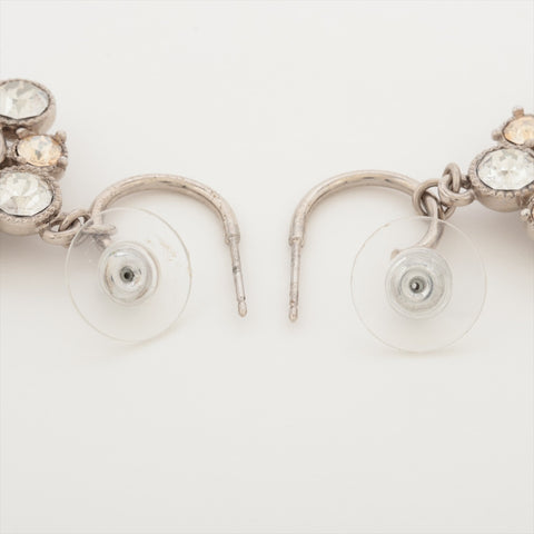 CHANEL C13V 2013 Rhinestone COCO Mark Pierce Silver WS16351