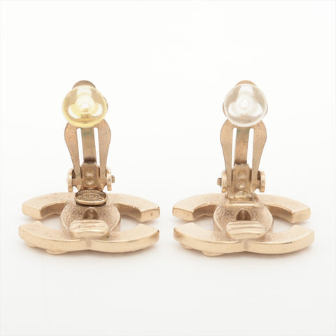 CHANEL 10C 2010 COCO Mark Earring Champagne Gold WS16353