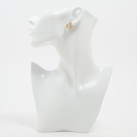 CHANEL 10C 2010 COCO Mark Earring Champagne Gold WS16353