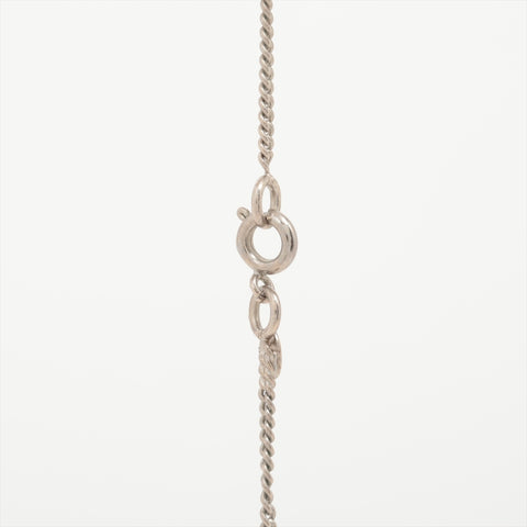 CHANEL 05C 2005 Cambon COCO Mark Necklace Silver WS16356