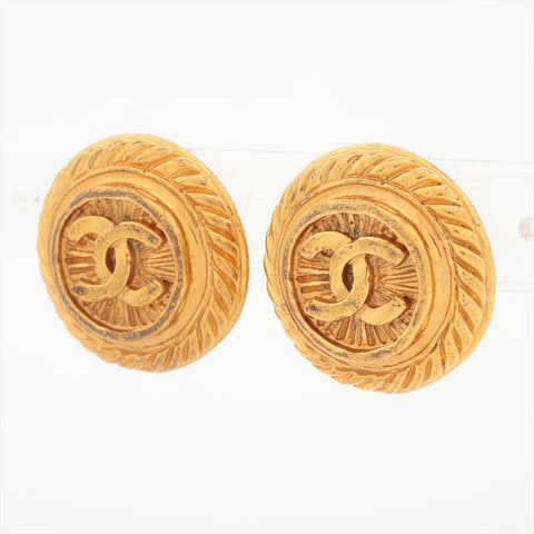 CHANEL 93P 1993 Round COCO Mark Earring gold WS16359