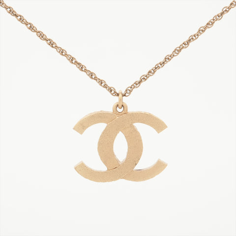 CHANEL A17K 2017 COCO Mark Rhinestone Necklace gold WS16360