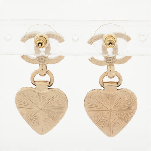 CHANEL B21K 2021 COCO Mark Black Heart Pierce Champagne Gold WS16363