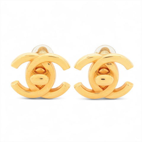 CHANEL 97A 1997 COCO Mark Earring gold WS16369