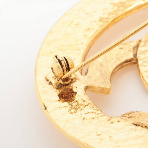CHANEL 94P 1994 COCO Mark Round Brooch gold WS16370