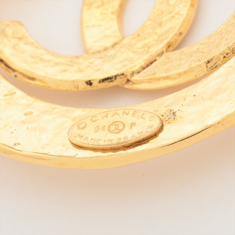 CHANEL 94P 1994 COCO Mark Round Brooch gold WS16370