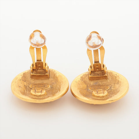 CHANEL 96A 1996 COCO Mark Round Earring gold WS16371