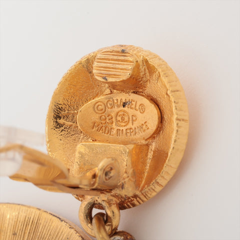 CHANEL 93P 1993 COCO Mark Round Earring gold WS16372