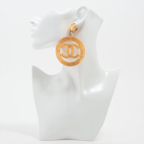 CHANEL 93P 1993 COCO Mark Round Earring gold WS16372