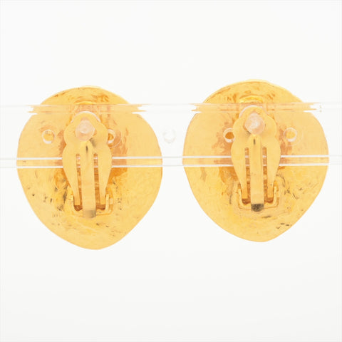 CHANEL 98P 1998 COCO Mark Oval Earring gold WS16373