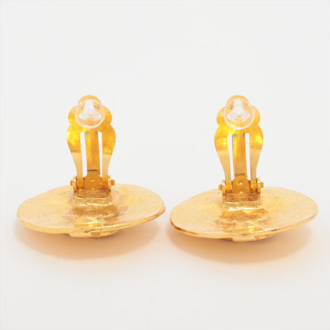 CHANEL 98P 1998 COCO Mark Oval Earring gold WS16373