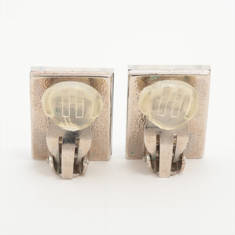 CHANEL 03C 2003 COCO Mark Square Mirror Earring Silver WS16377