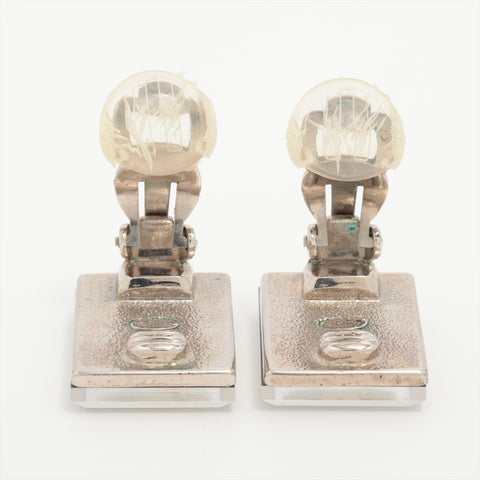 CHANEL 03C 2003 COCO Mark Square Mirror Earring Silver WS16377