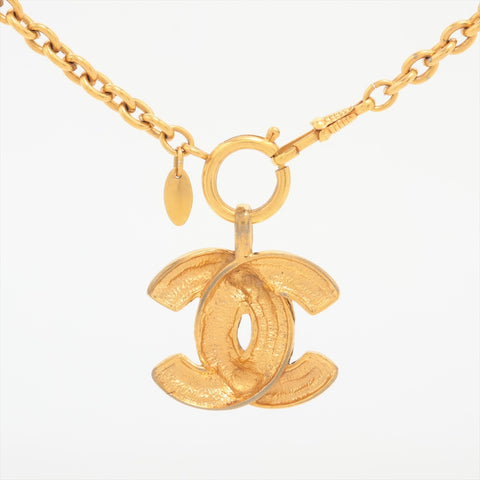CHANEL 1980s COCO Mark Matelasse Necklace gold WS16379
