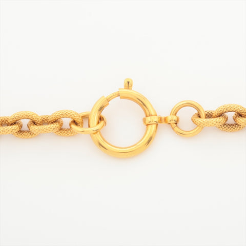 CHANEL 03A 2003 COCO Mark Lava Necklace gold WS16384