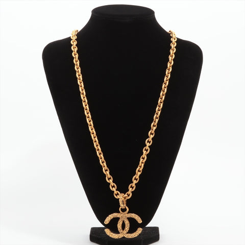 CHANEL 03A 2003 COCO Mark Lava Necklace gold WS16384