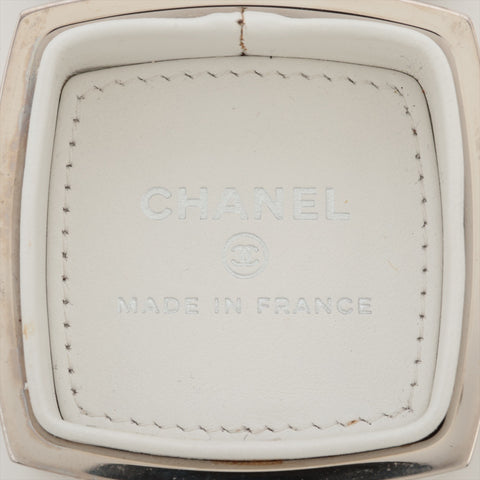 CHANEL No. 31 2021-2022 Mirror Accessory Case Chain Necklace Shoulder Bag White x silver WS16385