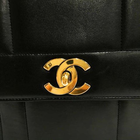 シャネル CHANEL マドモアゼル ラムスキン ハンドバッグ ブラック WS1660