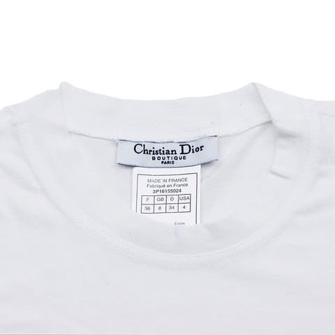 クリスチャンディオール Christian Dior サイズ36 2016年 半袖Ｔシャツ VINTAGE 中古 定番 コットン ホワイト×ブルー WS1746