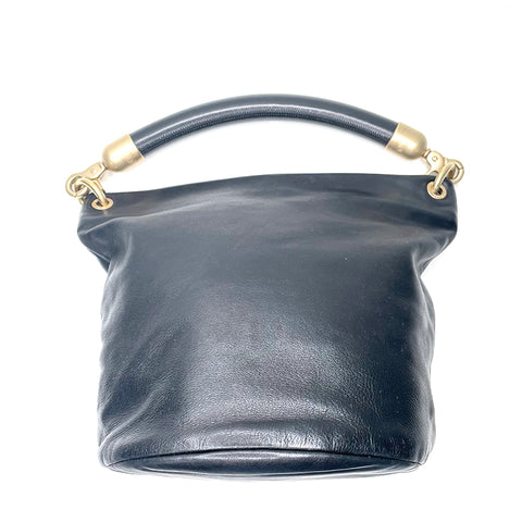Chanel Bucket 2003 Handtasche Leder Schwarz WS1755