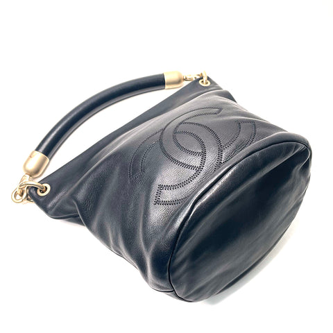 シャネル CHANEL バケット 2003年 ハンドバッグ レザー ブラック WS1755