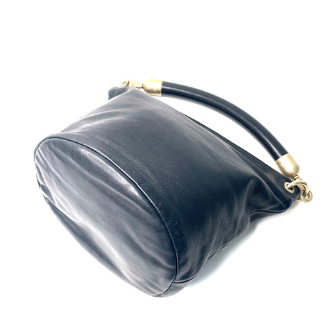 Chanel Bucket 2003 Handtasche Leder Schwarz WS1755