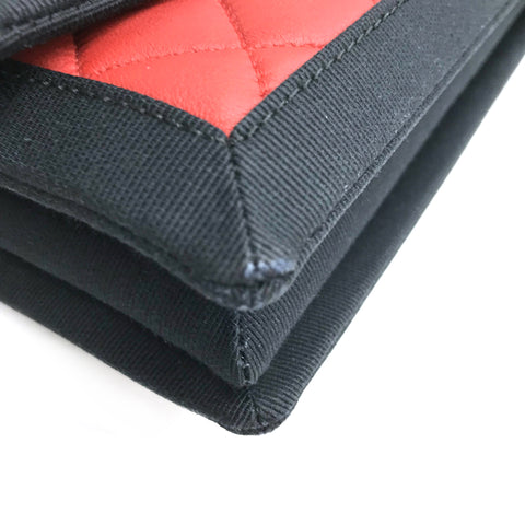 香奈儿可可马克·马特拉斯（Mark Matelasse）2015-2016肩袋羊羊皮红色x黑色WS1808