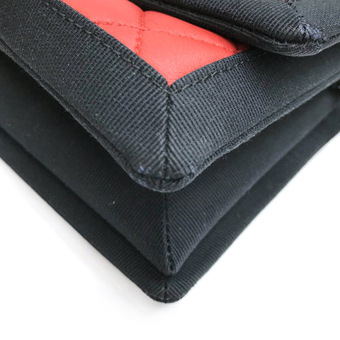 Chanel Coco Mark Matelasse 2015-2016 Umhängetaschen Lambskin rot x Schwarz WS1808