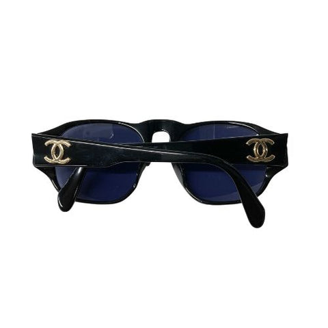 Chanel Coco Mark Matelasse Sunglasses Black WS1877