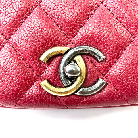 香奈儿香奈儿（Chanel Chanel）2016肩袋老式使用经典小牛红色WS1888