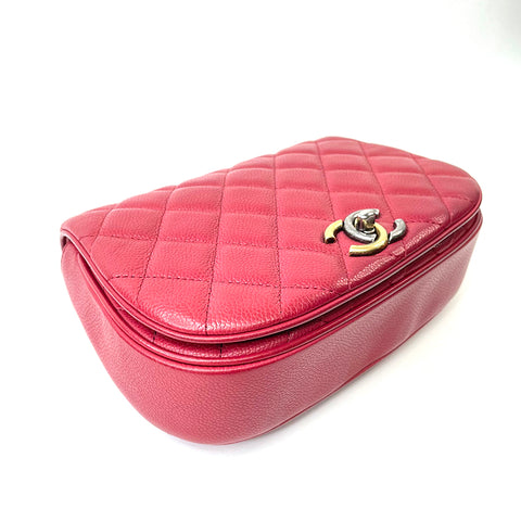 シャネル CHANEL 2016年 ショルダーバッグ VINTAGE 中古 定番 カーフ レッド WS1888