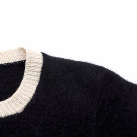 Chanel Coco Mark Taille 42 1996 Cachemire tricot noir x blanc WS1965