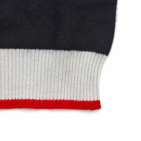 CHANEL COCO Mark Size 42 1996 knit cashmere Black x white WS1965
