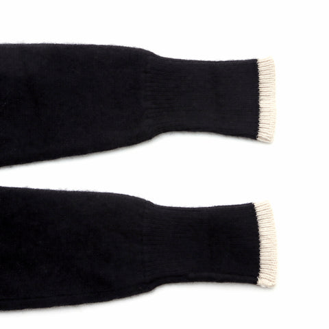 CHANEL COCO Mark Size 42 1996 knit cashmere Black x white WS1965