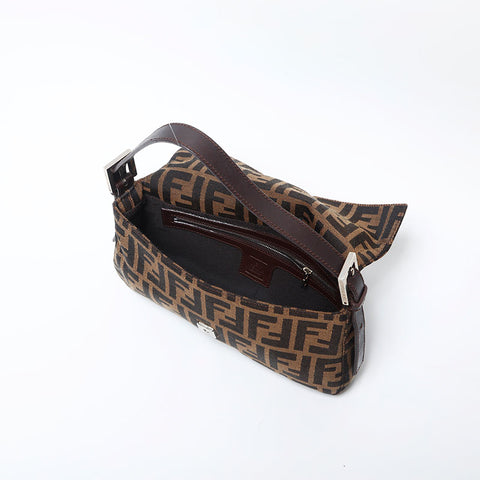 FENDI Mamma bucket Zucca Shoulder Bag Brown WS20001