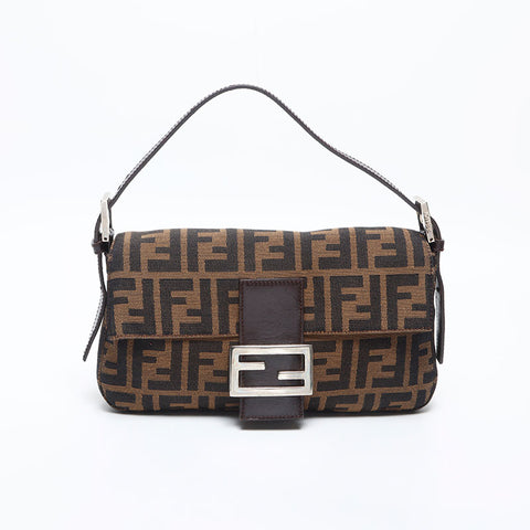FENDI Mamma bucket Zucca Shoulder Bag Brown WS20001