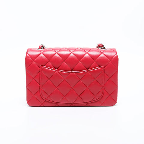 CHANEL 26th Mini Matelasse 2017-2018 Chain Lambskin Shoulder Bag pink WS20002