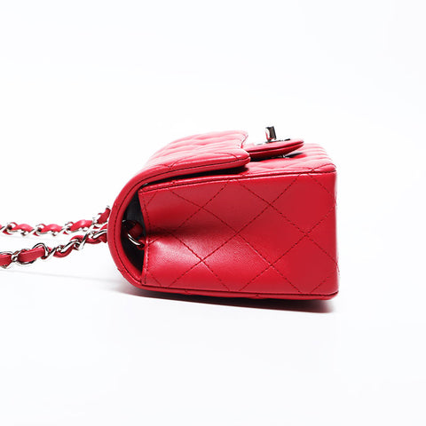 CHANEL 26th Mini Matelasse 2017-2018 Chain Lambskin Shoulder Bag pink WS20002