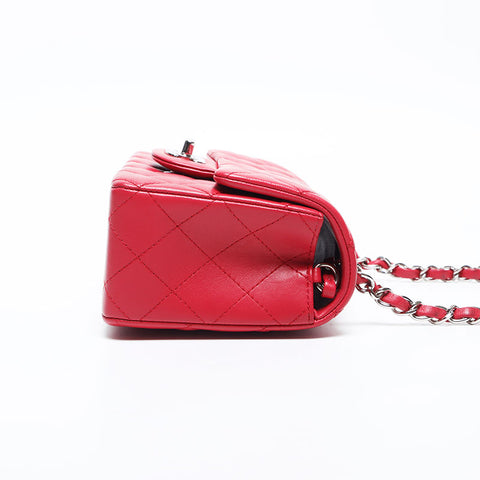 CHANEL 26th Mini Matelasse 2017-2018 Chain Lambskin Shoulder Bag pink WS20002