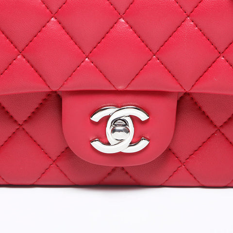 CHANEL 26th Mini Matelasse 2017-2018 Chain Lambskin Shoulder Bag pink WS20002
