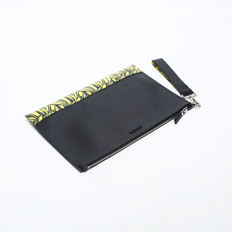 PRADA Saffiano Active Botanical Clutch bag black WS20003