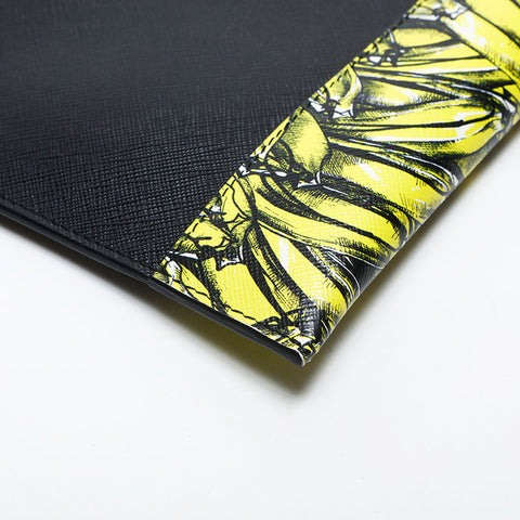 PRADA Saffiano Active Botanical Clutch bag black WS20003