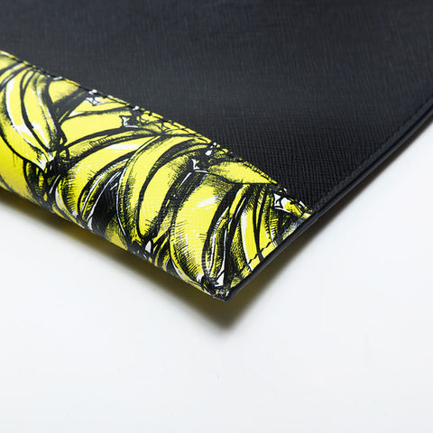 PRADA Saffiano Active Botanical Clutch bag black WS20003
