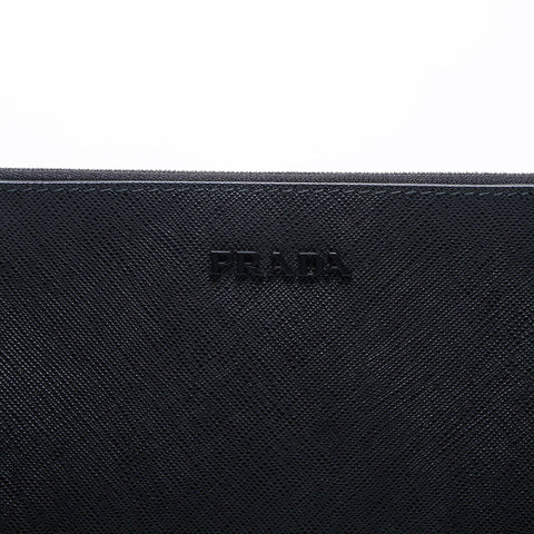 PRADA Saffiano Active Botanical Clutch bag black WS20003