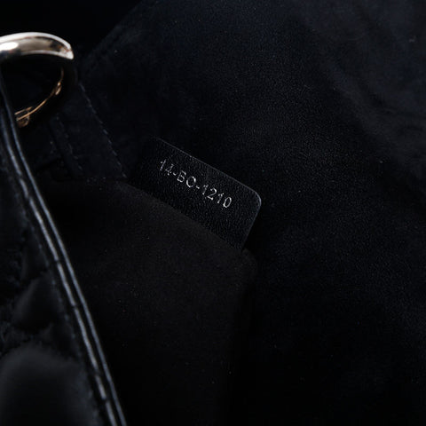 クリスチャンディオール Christian Dior レディ ディオール 2way シルバー金具 ミディアム ハンドバッグ ブラック WS20007