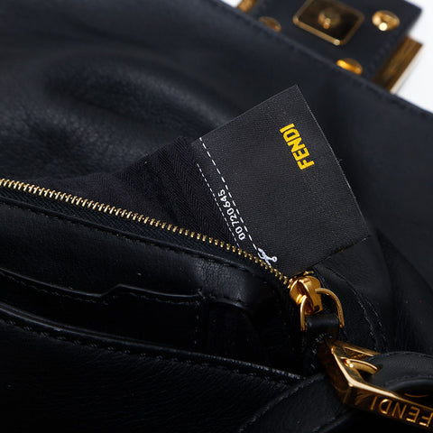 FENDI Leather mamma bucket Shoulder Bag black WS20010