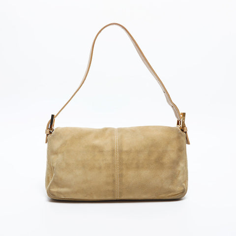 FENDI Suede manma bucket Shoulder Bag yellow WS20016
